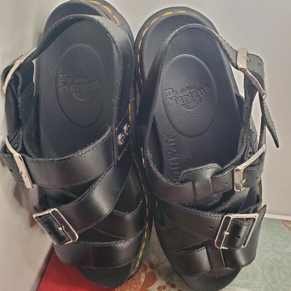 Dr. Martens Terry II Leather Strap Sandals Black Brando Mens 8 / Womens 9 EU 41 main image 7